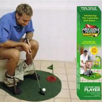 【jw】►♟✥  Prop portátil do treinamento golfe para adultos jogo brinquedo toalete Potty Putter brinquedos lazer entretenimento interno acessórios banheiro