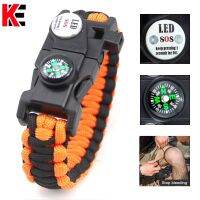 Paracord Bracelet Survival Camping Paracord Braided Rope Multifunctional SOS LED light Whistle Compass outdoor camping Equipment Survival kits