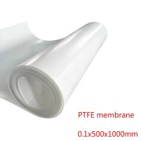 แผ่นฟิล์ม PTFE สีขาว PTFE อุณหภูมิสูงขนาด0.1X500X1000มม. สำหรับกระบวนการอัดขึ้นรูปการอัดขึ้นรูป1ชิ้น