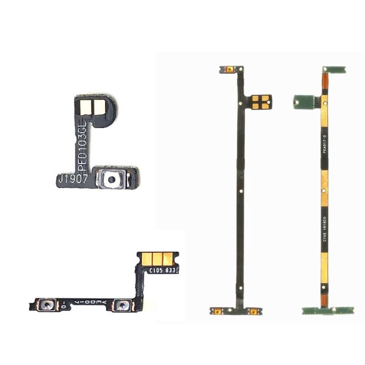 ริบบิ้นคีย์ด้านข้างปิดเสียงปุ่มพาวเวอร์อะไหล่เปลี่ยนได้สายเคเบิ้ลยืดหยุ่นสำหรับ OnePlus X 1 2 3T 5 5T 6 6T 7