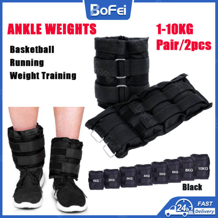 【Black110kg】Ankle Weights Pair Set Basketball Training Weights for Ankle Leg Wrist Strength