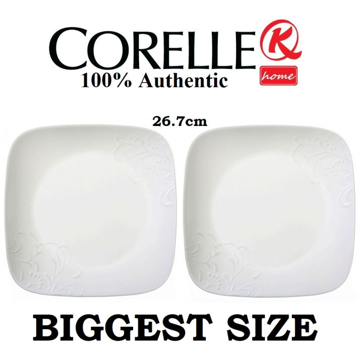 CORELLE Square Dinner Plate 26.7cm (2pcs.) Boutique Cherish Lazada PH