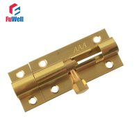 4pcs 2 Brass Door Bolt Lock Latches 1mm Thickness Bathroom Gate Door Barrel Bolt Door Hardware Locks Metal film resistance