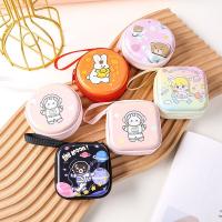 Creative Tinplate Coin Purse Earphone Storage Bag Cute Cartoon Animals Coin Purses Square Round Key Coin Bag For Children Kid