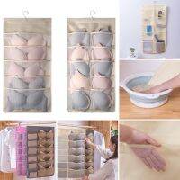 8-36 Grids Double-Side Underwear Bra Organizer Storage Washable Closet Door Hanging Bag Clothes Socks Short Divider Box for Home