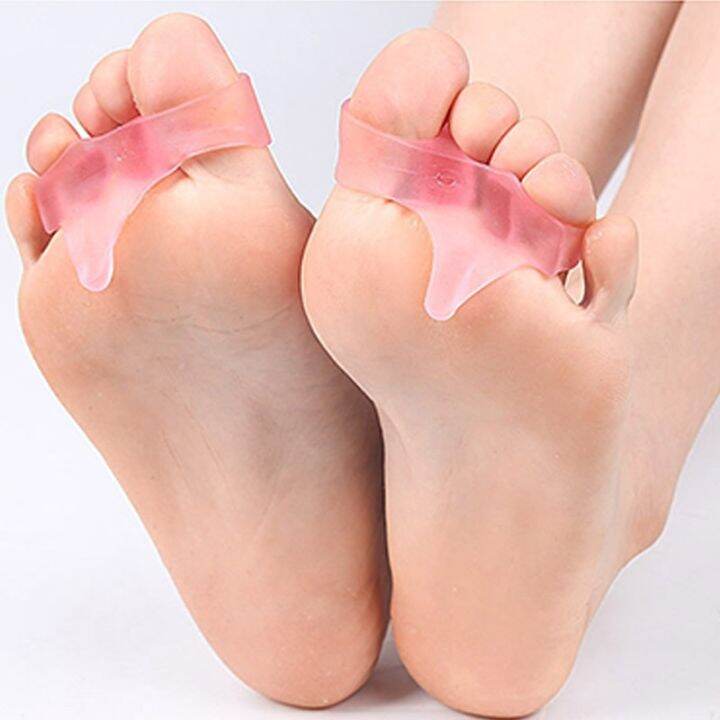 1pair-silicone-gel-straightener-two-hole-toe-separator-fingers-protector-bunion-adjuster-hallux-valgus-foot-care-pedicure