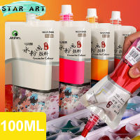 Marie`s Gouache  Gouache Supplement Bag  Gouache 100ml  Squeeze Type Pigments  Professional Concentrated Advertising Pigments  Pigment 24 Colors  Goua