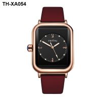 Literary and artistic luminous quartz watch temperament high-end high-value net red silicone square womens