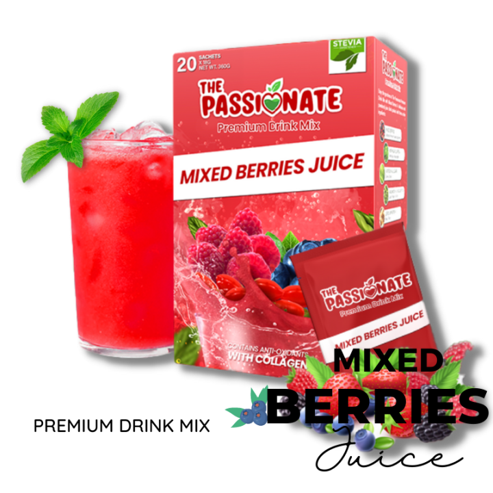 Premium Juice for Overall Health 1 Box (20 Sachets) Mixed Berries
