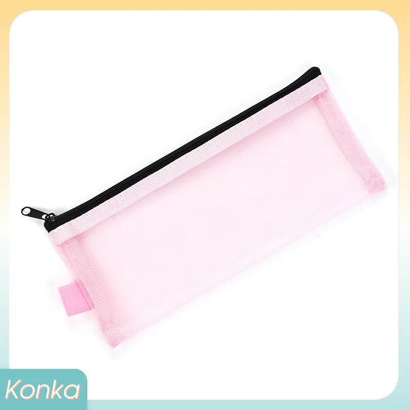 1pc Portable Pink Pencil Case