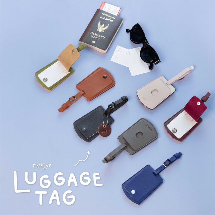 สลักชื่อฟรี-hilmyna-twelve-luggage-tag-ป้ายหนังห้อยกระเป๋าเดินทาง-แทคกระเป๋า-ป้ายชื่อห้อยกระเป๋า-ป้ายคล้องกระเป๋าเดินทาง