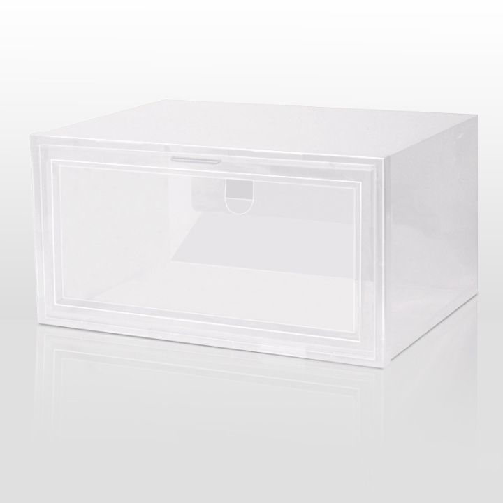 clamshell-shoe-box-stackable-sneakers-sports-shoe-organizer-drawer-case-plastic-shoebox-display-rack