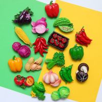 3D simulation vegetable fruit fridge magnets message post Pepper mushroom  magnet decoration Tomato onion refrigerator stickers Wall Stickers Decals