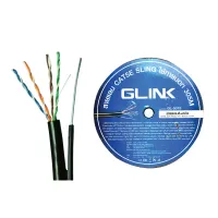 Glink CAT5e Outdoor มีสลิง UTP Cable 305 เมตร รุ่น GL-5010 (สายภายนอกสีดำพร้อมสลิง)