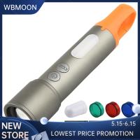 WBMOON ไฟฉายซูมได้เดินป่าตั้งแคมป์ไฟฉาย LED ชาร์จไฟได้สำหรับปีนเขาในกรณีฉุกเฉิน