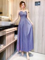 Golf Gear Starry sky evening dress for women 2021 new fairy style banquet celebrity birthday party dress host small dress