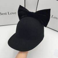 In the spring and autumn winter new wool cap big bowknot leisure fashion tide baseball cap for women