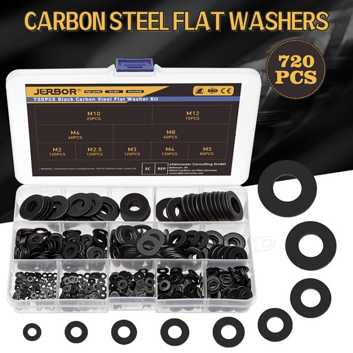 cw-720pcs-m2-5-m4-m5-m12-carbon-washer-plain-screw-fastener-hardware-assortment-accessories