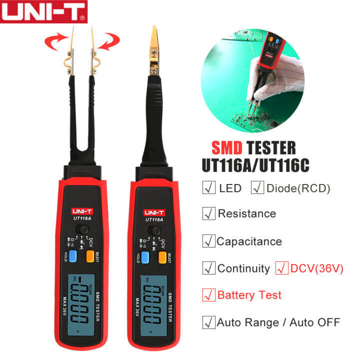 [Ready Stock]UNI-T UT116A UT116C Digital Tweezers Smart SMD Tester ...