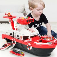 Kids Toys Simulation Track Inertia Boat Diecasts Vehicles Music Story Lighting Toy Ship Model Toy Car Parking Toys for Boys Gift