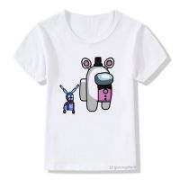 Funtime Freddy among us Graphic print boys t-shirt cute kids tshirt white short sleeve tops summer Harajuku kawaii girls tshirt clothing