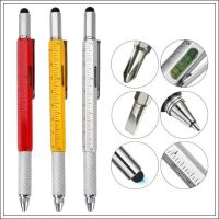 7 In1 Multifunction Ballpoint Pen with Modern Handheld Tool Measure Technical Ruler Screen Stylus Screwdriver Touch Spirit Level Pens