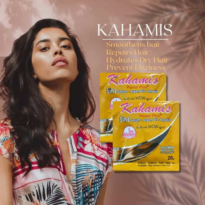 KAHAMIS POWER PLUS 3 IN 1 SERUM ARGAN OIL KERATIN 20G BRAZILIAN BLOW
