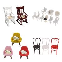 1pcs 1:12 Scale Dollhouse Miniature Furniture Wooden Rocking Chair Hemp Rope Seat For Dolls House Accessories Decor Toys Screw Nut Drivers