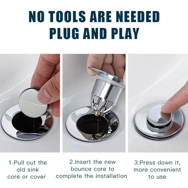 press-basin-pop-up-drain-filter-shower-sink-plug-hair-extension-hardware-accessories