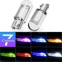 ✠✙▽ Car LED T10 W5W Canbus Glass COB 6000k Reading Dome Lamp Marker Wedge License PlateLight Bulb 168 194 192 DC 12V White Blue Red