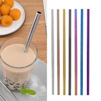 50PCS Reusable Drinking Straws High Quality 304 Stainless Steel Metal Straight Straws 215mm Specialty Glassware