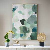 Sumanssa Modern Abstract Green Marble Texture Backg โปสเตอร์พิมพ์ภาพวาดผ้าใบ-เหมาะสำหรับห้องนั่งเล่นตกแต่งบ้าน