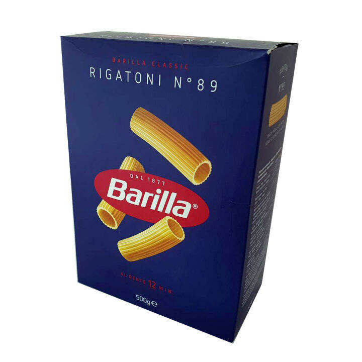 Barilla Rigatoni Pasta N.89 500g / เส้นริกาโตนี N.89 ตรา Barilla 500