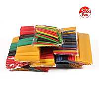 Heat Shrink Tubing 328pcs set Wire Wrap Cable Sleeve Assortment Ratio 2:1 Electric Insulation Tube Multicolor 8Internal diameter Electrical Circuitry