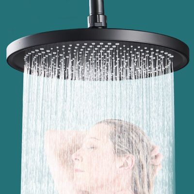 10 Inch Rainfall Shower Head Air Powered Rain Top Ceiling High Pressure Rain Shower Head Bathroom Wall Adjustable Shower Head Showerheads