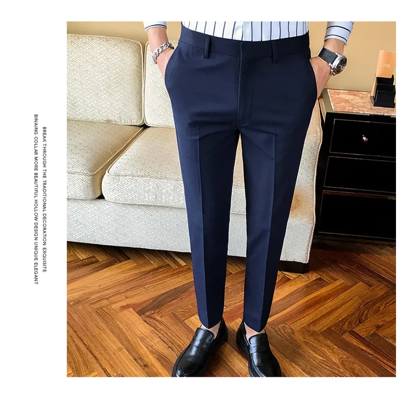Fashion New SlimFit Navy Blue Suit Pants Formal Sks for Men A802 COD  (JFJEANS | Lazada PH
