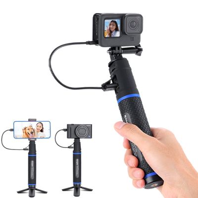 10000mAh Hand Grip Power Bank Bar Selfie Stick with Mini Tripod for Gopro Hero 10 9 8 7 6 5 SJcam DJI Yi Camera Mobile Phones