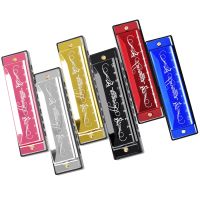 10 Hole 20 Harmonica Colorful C Suitable for Beginners Woodwind Instrument Black/Gold/Silver/Blue/Red