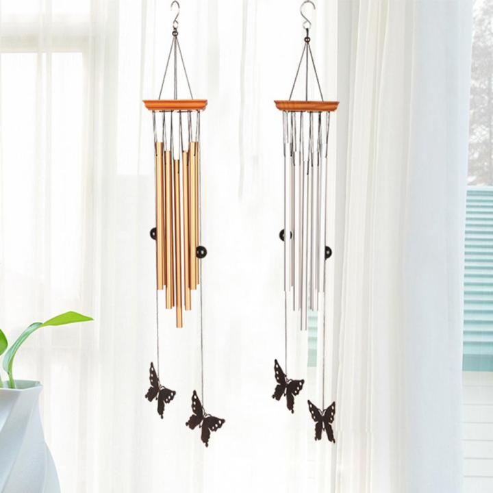 soothing-aluminium-tube-wind-chimes-ตกแต่งสวนกลางแจ้งพร้อมเครื่องประดับผีเสื้อ-soothing-แขวนจี้สำหรับของขวัญขึ้นบ้านใหม่