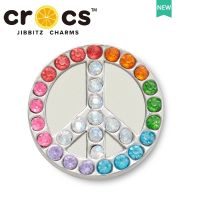 Jibbitz cross จี้โลหะ รูปโลโก้สันติภาพ คุณภาพสูง สําหรับทําเครื่องประดับ รองเท้า DIY