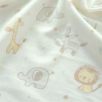 Half meter cartoon forest animal plaid print 100 cotton double yarn fabric babys garment pinofore diaper T1120