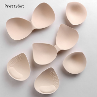 【 Prettyset】แผ่นที่สร้างเงายกถ้วยเสริมดันแผ่นสอดชุดชั้นในฟองน้ำ1คู่นุ่มถอดออกได้มีความยืดหยุ่นน้ำหนักเบา