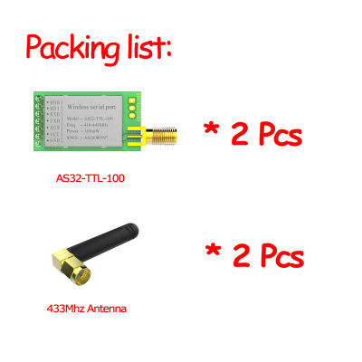 2ชิ้น LoRa SX1278 433เมกะเฮิร์ตซ์ไร้สาย RF โมดูลพร้อมเสาอากาศ IOT Transceiver UART ระยะยาว433เมกะเฮิร์ตซ์รับส่งสัญญาณ