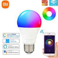 XiaoMi Dimmable สมาร์ทหลอดไฟ15วัตต์สี WiFi แสง RGB E27หลอดไฟ LED การควบคุมเสียงระยะไกลกับ Alexa Home ผู้ช่วย Yandex