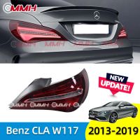 Mercedes Benz CLA W117 2013-2019 CLA200 CLA260 CLA300 อัพเกรด LED เสื้อ​ไฟท้าย ไฟท้าย​แต่ง ไฟท้ายไฟเบรค​ ไฟเลี้ยว Taillamp Taillight ไฟท้าย​ พร้อมทับทิม ไฟท้ายกันชนหลังสําหรับ​ ทับทิมในฝาท้ายไฟท้าย ไฟเบรก ไฟสัญญาณเตือน