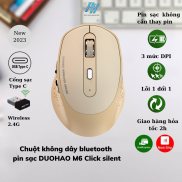 Chuột không dây Bluetooth pin sạc DUOHAO M6 click slient chống ồn
