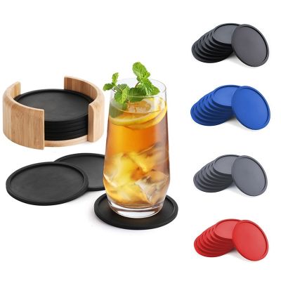 Silicone Non-slip Drinking Coaster Cup Mat Pad Coaster Table Silicone Mat Placemats Durable Coffee Cup Mat Kitchen Accessories