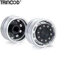 TRINOOD Aluminum Front Wheel Hub Unpower Beadlock Wheels Rims for 1/14 Tamiya Truck RC Climbing Trailer Cargo Car Parts