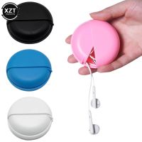 [NEW EXPRESS] Round Earphone Wire Organizer Data Cables Storage Plastic Jewelry Headphone with Rotating Cover