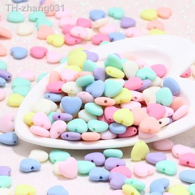 50pcs/lot Frosted Touch Colorful Heart Star Acrylic Beads Loose Spacer Beads For Jewelry Making Handmade DIY Bracelet Necklace